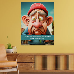 Funny Eternal youth milestone Birthday Poster