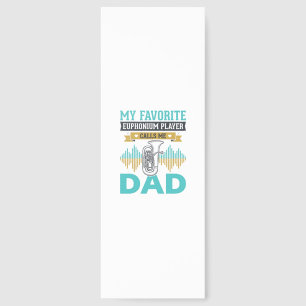 Funny Euphonium Dad Vintage Music Design_1 Bookmarks