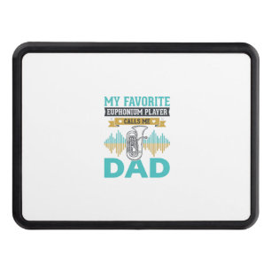 Funny Euphonium Dad Vintage Music Design_1 Hitch Cover