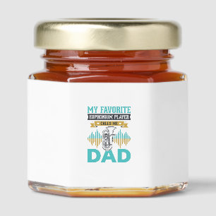 Funny Euphonium Dad Vintage Music Design_1 Honey Jar Favors