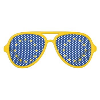 Funny European Union Flag Party Shades Fun Glasses by iprint at Zazzle