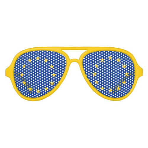 Funny European Union flag party shades Fun glasses