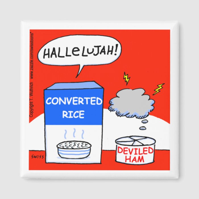 Funny Evangelical Christian Cartoon Fridge Magnet Refrigerator Magnets