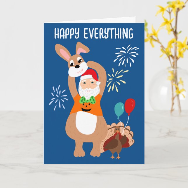 Funny Every Occasion Holiday  Card (Yellow Flower)