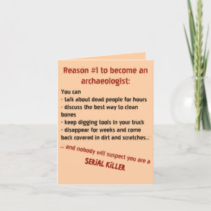 Funny Evil Archaeologist Motivation Light Card