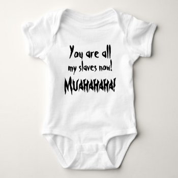 Funny Evil Laughter Sarcastic Joke Baby Bodysuit by TheHopefulRomantic at Zazzle