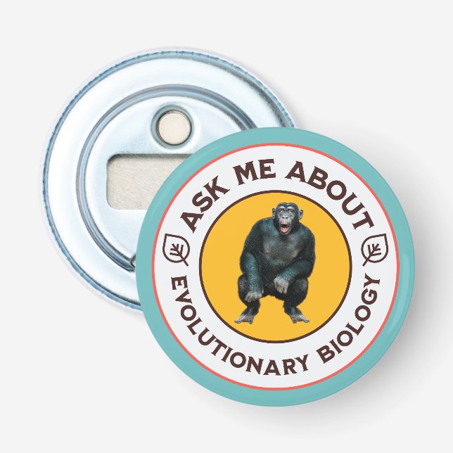 Funny Evolution Biology Meme Nerd Humor Gift Bottle Opener (Front)