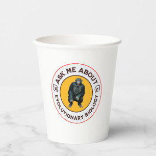 Funny Evolution Biology Meme Nerd Humor Gift Paper Cups