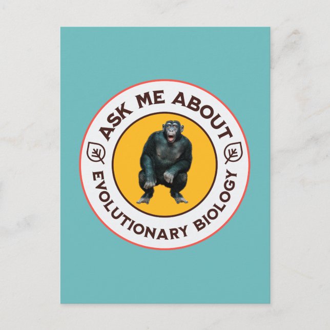 Funny Evolution Biology Meme Nerd Humor Gift Postcard (Front)