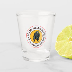 Funny Evolution Biology Meme Nerd Humor Gift Shot Glass