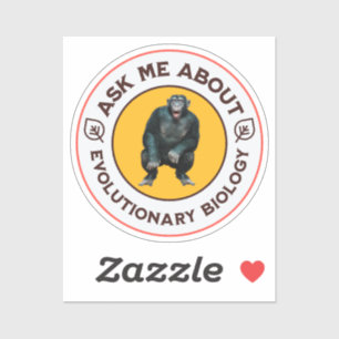 Funny Evolution Biology Meme Nerd Humor Gift Sticker
