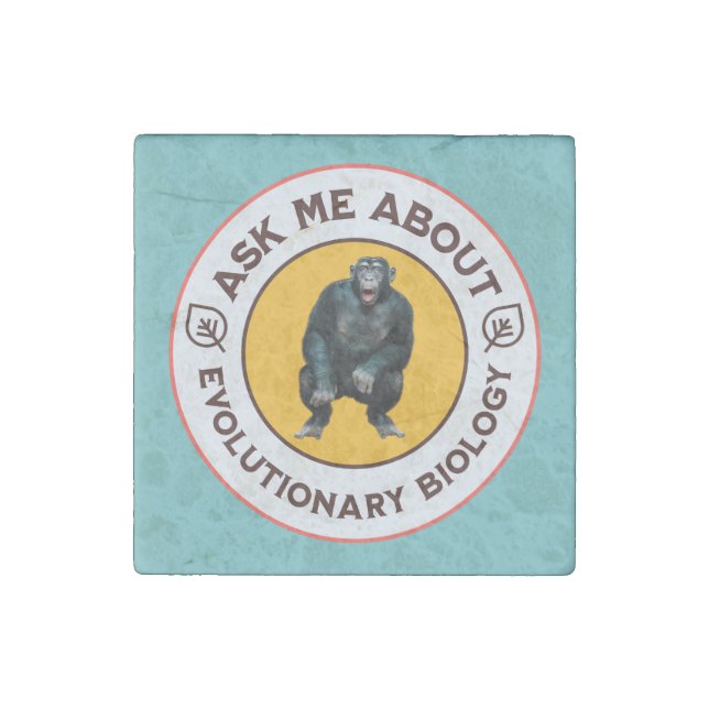 Funny Evolution Biology Meme Nerd Humor Gift Stone Magnet (Front)