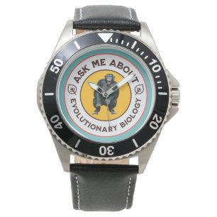 Funny Evolution Biology Meme Nerd Humor Gift Watch