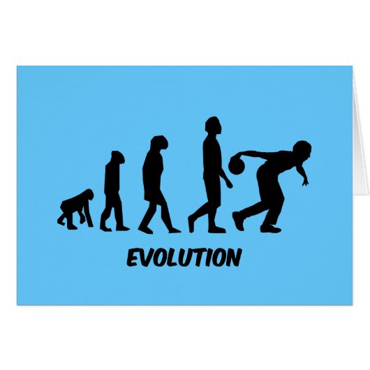 funny evolution bowling cards (Front Horizontal)