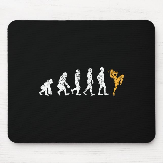Funny Evolution Kickboxing Gift Muay Thai  Mouse Pad (Front)
