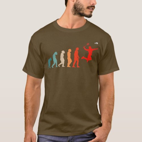 Funny Evolution Of Badminton Player  T_Shirt