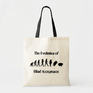 Funny Evolution of Man Parody Tote Bag