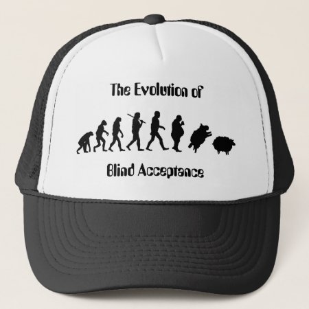 Funny Evolution Of Man Parody Trucker Hat