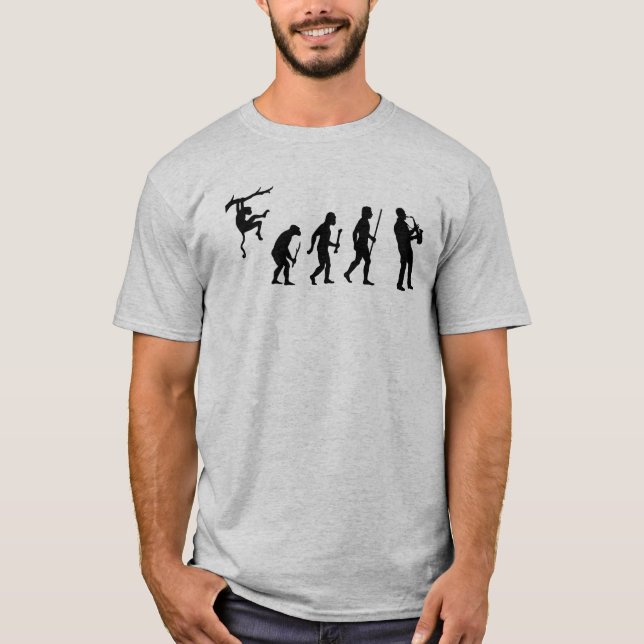 Funny Evolution of Saxophone T-Shirt (Front)