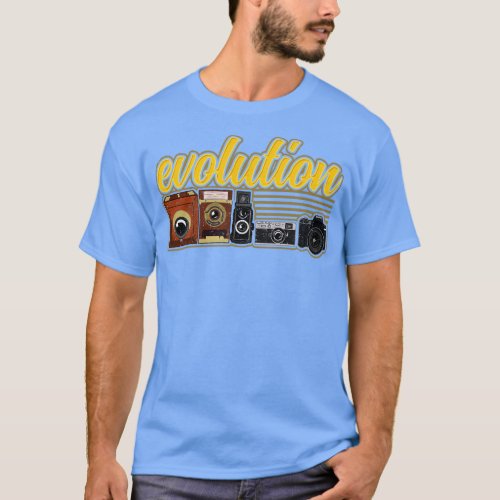 Funny Evolution Of The Camera Photography T_Shirt