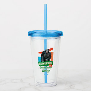 Funny Evolutionary Biology Chimp Humor Acrylic Tumbler