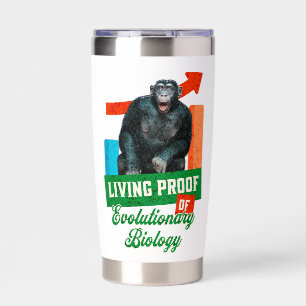 Funny Evolutionary Biology Chimp Humor Insulated Tumbler