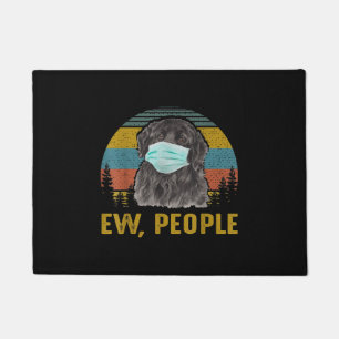 Funny Ew People Vintage Retro Newfoundland Dog Doormat