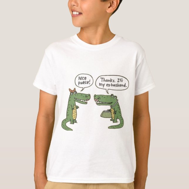Funny Ex Husband Alligator Purse T-Shirt (Front)