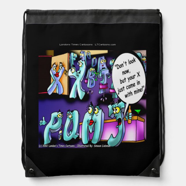Funny Ex-Spouse Drawstring Backpack (Front)
