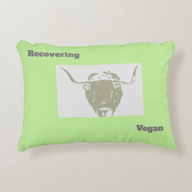 Funny Ex-vegan Accent Pillow (Front)