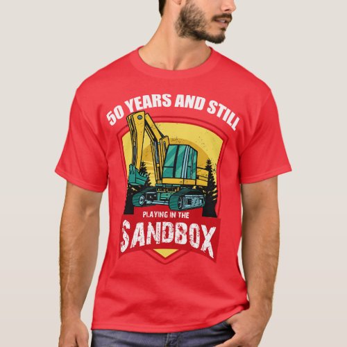 Funny Exacavator and Construction Worker Heavy Equ T_Shirt