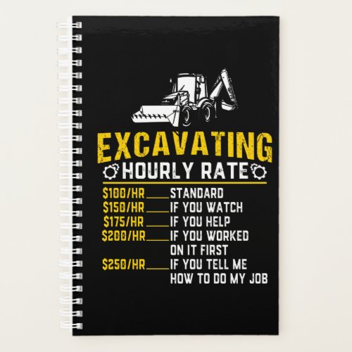 Funny Excavating Hourly Rate Excavator Machine Planner