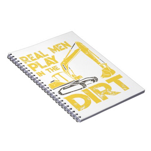 Funny Excavator Construction Notebook | Zazzle