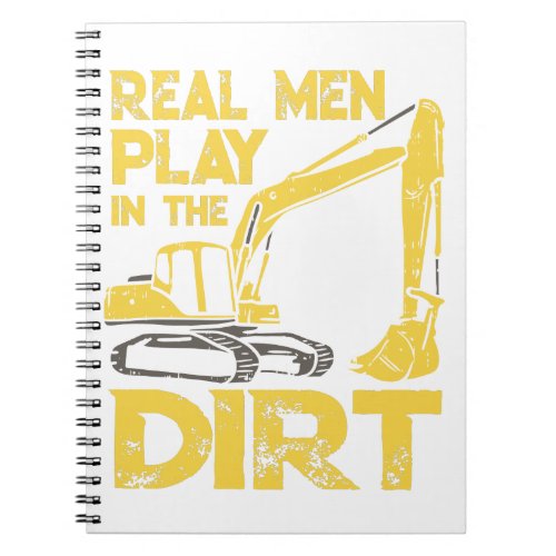 Funny Excavator Construction Notebook