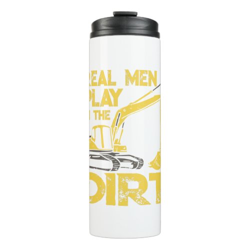 Funny Excavator Construction Thermal Tumbler