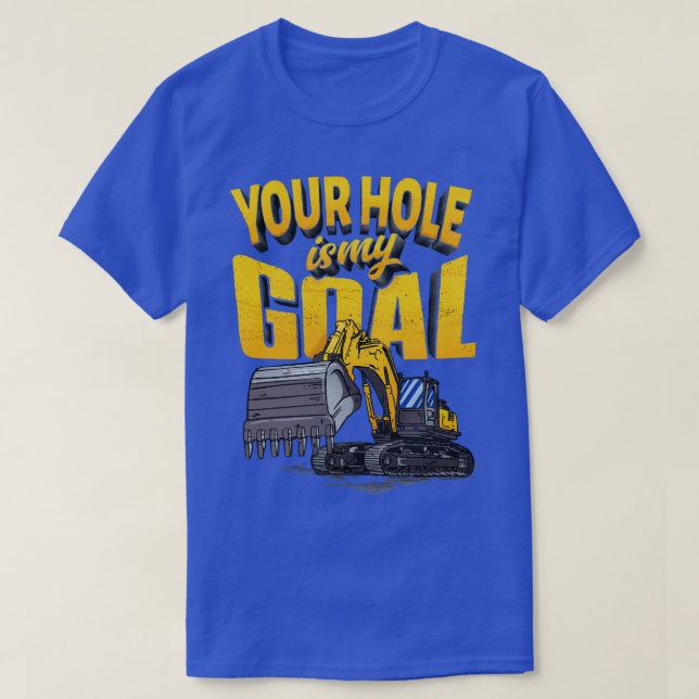 Funny Excavator Heavy Machines Operator 1 T-Shirt (Design Front)
