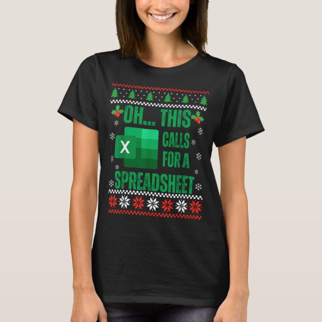 Funny Excel Spreadsheets Christmas Sweater Lover A (Front)