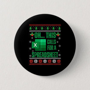 Funny Excel Spreadsheets Christmas Sweater Lover A Button