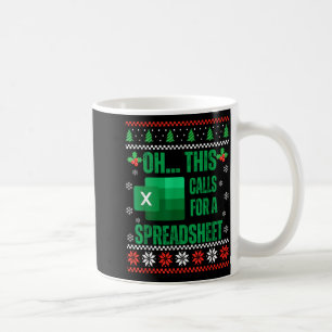 Funny Excel Spreadsheets Christmas Sweater Lover A Coffee Mug