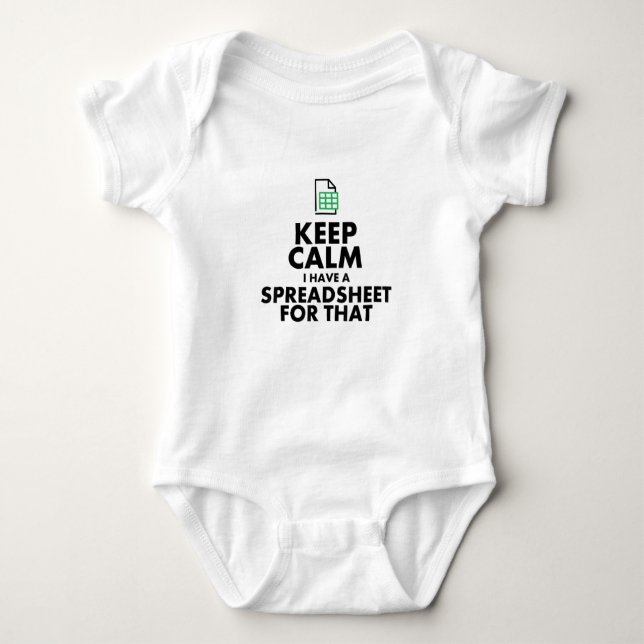 Funny Excel Spreadsheets Lover Gift Baby Bodysuit (Front)