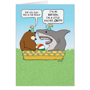 Funny Shark Birthday Cards - Greeting & Photo Cards | Zazzle