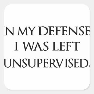 Funny Excuse Quote Witty Manly Typography Quotes Square Sticker