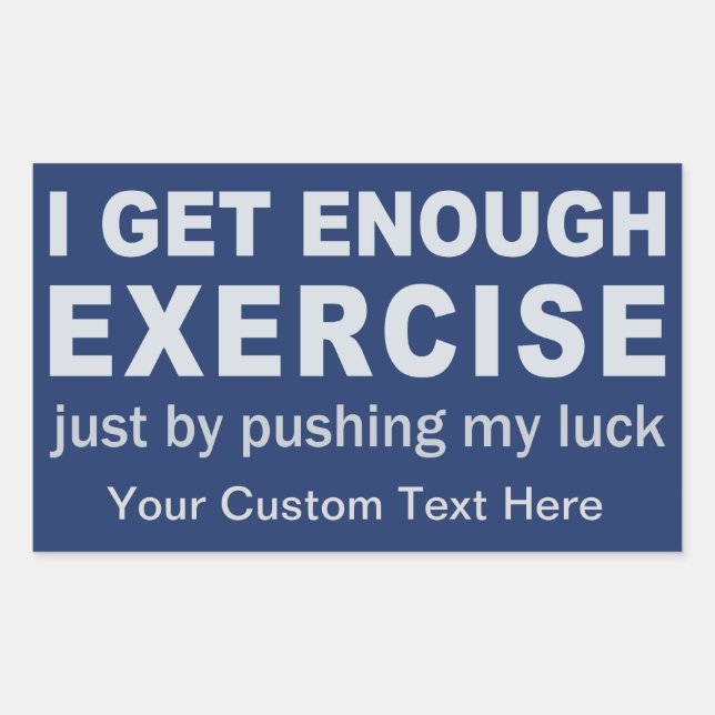 Funny Exercise custom color stickers (Front)