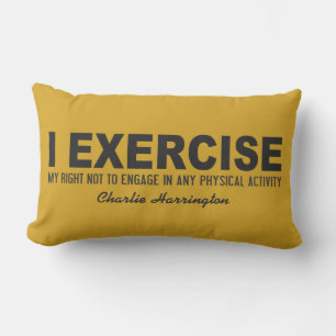 Funny Exercise custom name & color throw pillows
