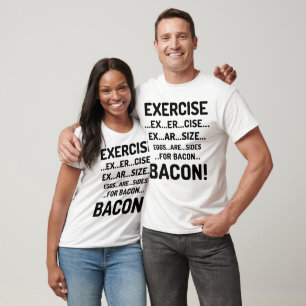 Funny Exercise for Bacon Fine Jersey Tank Top