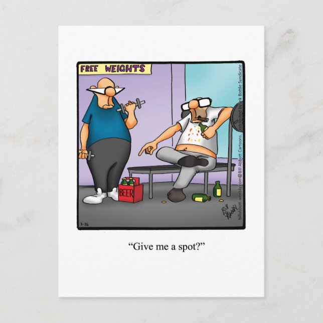 Funny Exercise Humor Postcard (Front)