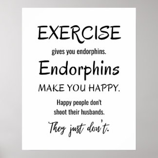 Funny Exercise Quote, Gym Poster, Workout Fitness Poster
