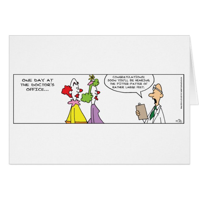Funny Expecting Clown Parents Cards (Front Horizontal)