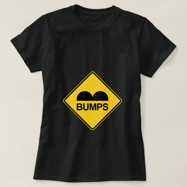Funny Expecting Twins Bumps Traffic Sign T-Shirt (Design Front)