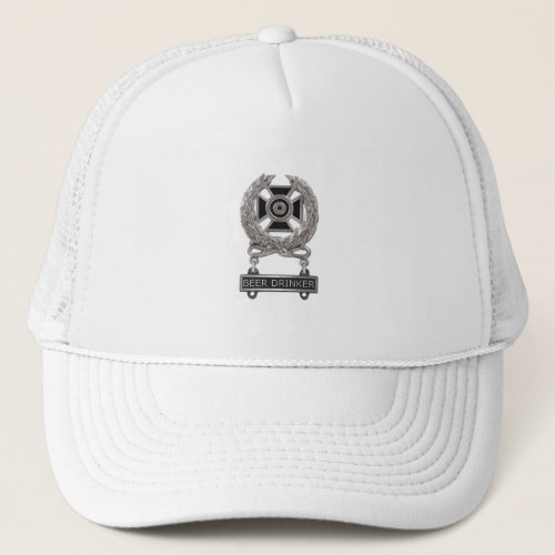 Funny Expert Beer Drinker Medal Trucker Hat